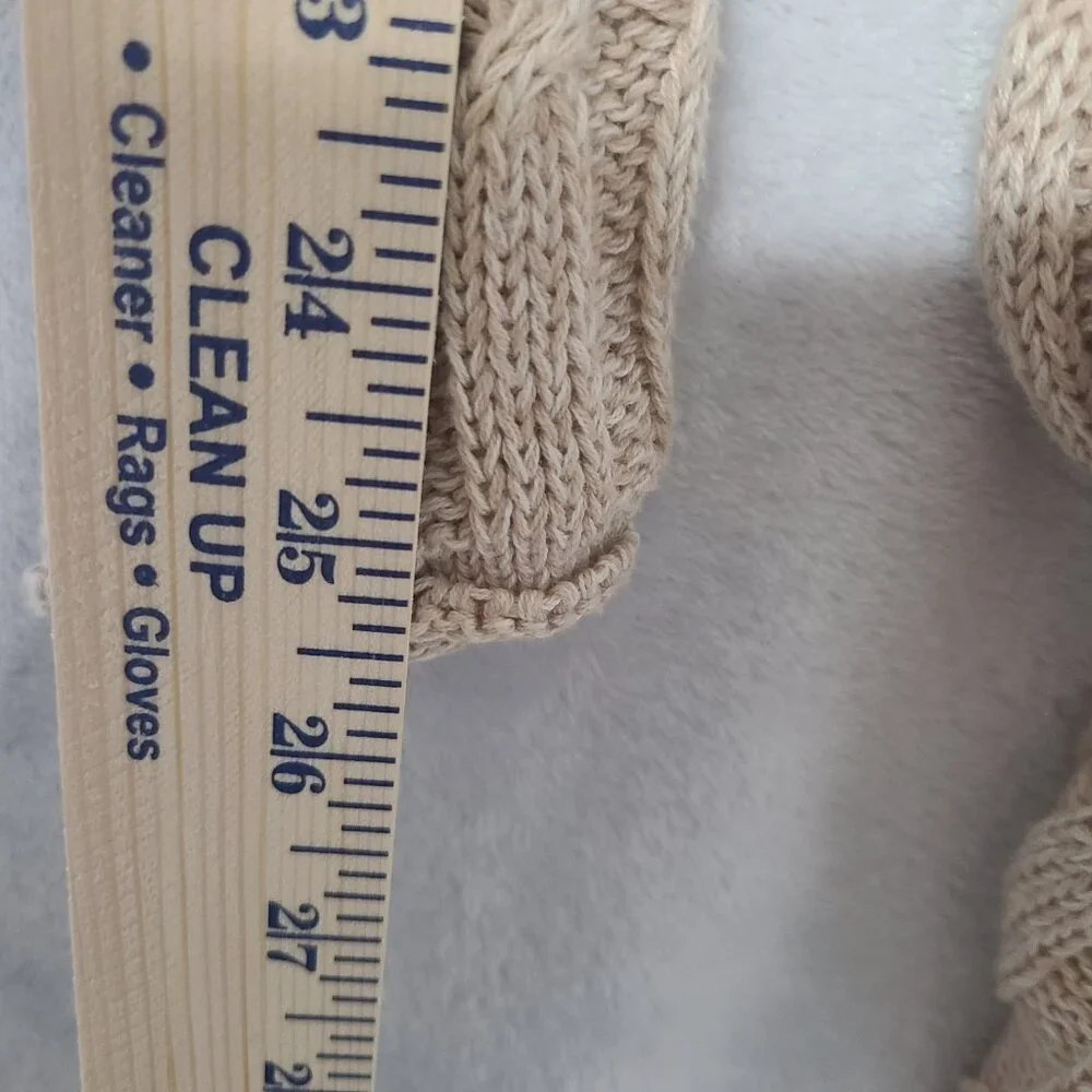 Volcom Cable Knit Beige Sweater Dress Woman's Size Medium/12 - Picture 6 of 11